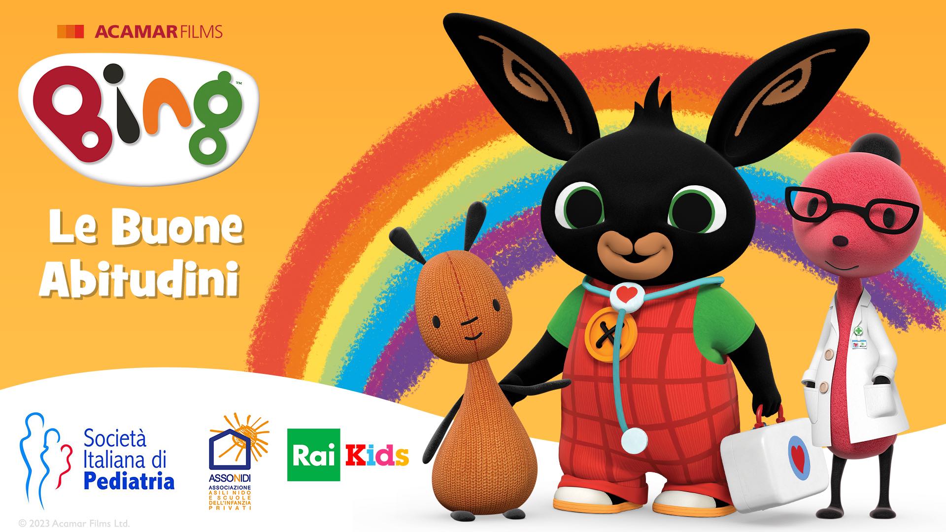 SIP, Assonidi e Acamar Films con Bing per una campagna che promuove il benessere dei bambini 0-6 anni