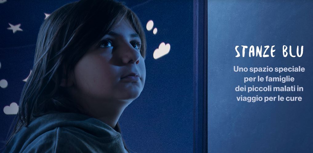 Le Stanze Blu di A Casa Lontani Da Casa, alloggi per piccoli malati in viaggio